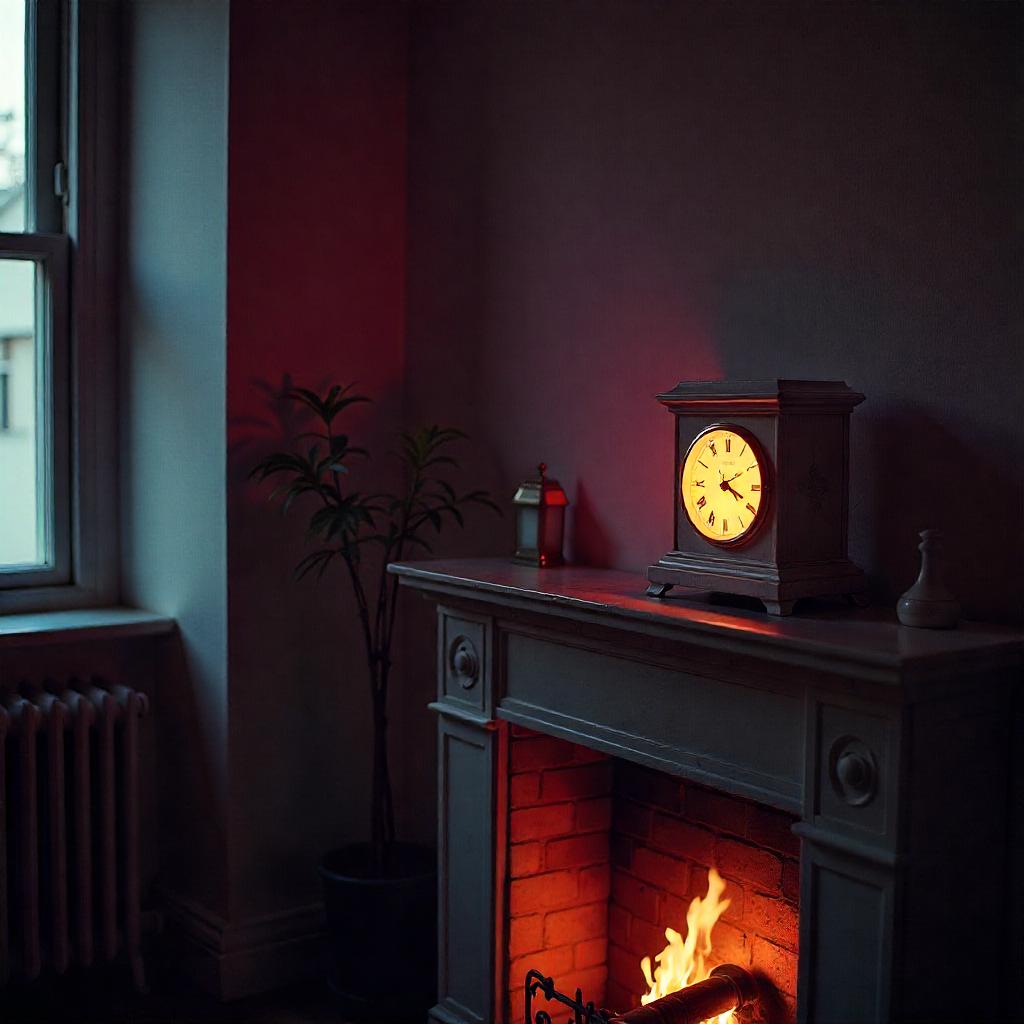 Ember Glow Mantel Clock