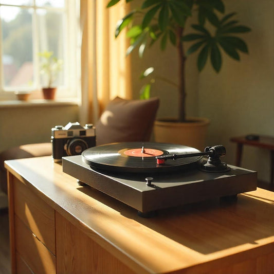 Retro Old Vinyl Records Player