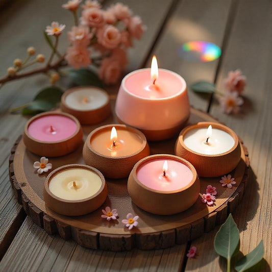 Floral Ambiant Retro Wax Candles