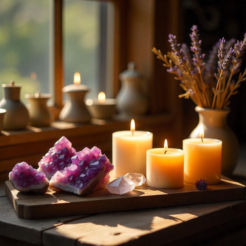 Hand-made Candles With Cut Crystals